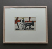 Load image into Gallery viewer, Josef Herman (1911 - 2000). Watercolour Study of a Man, Donkey and Cart; c 1960s
