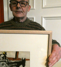 Load image into Gallery viewer, Josef Herman (1911 - 2000). Watercolour Study of a Man, Donkey and Cart; c 1960s
