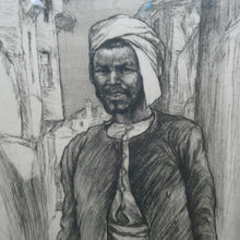 Load image into Gallery viewer, 1920s Etching Drypoint by George Bain. A Man from Macedonia. Pencil Signed
