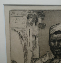 Load image into Gallery viewer, 1920s Etching Drypoint by George Bain. A Man from Macedonia. Pencil Signed
