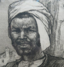 Load image into Gallery viewer, 1920s Etching Drypoint by George Bain. A Man from Macedonia. Pencil Signed
