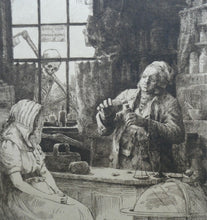 Load image into Gallery viewer, Rare Etching by Robert Bryden (1865 - 1939). Illustration to Burns &quot;Death and Dr Hornbrook&quot; (1895)

