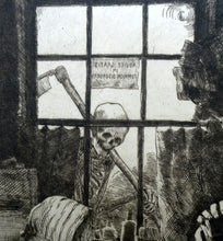 Load image into Gallery viewer, Rare Etching by Robert Bryden (1865 - 1939). Illustration to Burns &quot;Death and Dr Hornbrook&quot; (1895)
