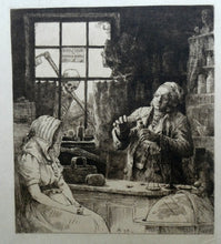 Load image into Gallery viewer, Rare Etching by Robert Bryden (1865 - 1939). Illustration to Burns &quot;Death and Dr Hornbrook&quot; (1895)
