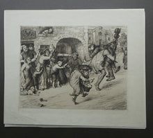 Load image into Gallery viewer, Etching by Robert Bryden (1865 - 1939). Illustration to Burns &quot;The Deil&#39;s Awa Wi&#39; The Exciseman&quot; (1895)
