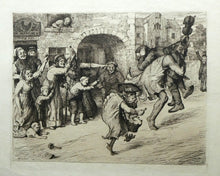 Load image into Gallery viewer, Etching by Robert Bryden (1865 - 1939). Illustration to Burns &quot;The Deil&#39;s Awa Wi&#39; The Exciseman&quot; (1895)
