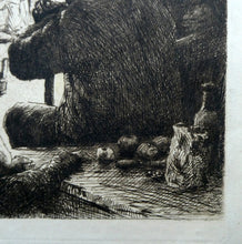 Load image into Gallery viewer,  Etching by Robert Bryden (1865 - 1939). Illustration to Burns &quot;Halloween&quot; (1895)
