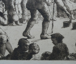  Etching by Robert Bryden (1865 - 1939). Illustration to Burns "Halloween" (1895)