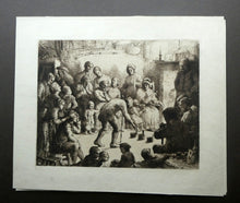 Load image into Gallery viewer,  Etching by Robert Bryden (1865 - 1939). Illustration to Burns &quot;Halloween&quot; (1895)
