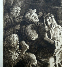 Load image into Gallery viewer, Etching by Robert Bryden (1865 - 1939). Illustration to Burns &quot;The Jolly Beggars&quot; (1895)
