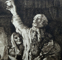 Load image into Gallery viewer, Etching by Robert Bryden (1865 - 1939). Illustration to Burns &quot;The Jolly Beggars&quot; (1895)
