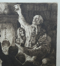 Load image into Gallery viewer, Etching by Robert Bryden (1865 - 1939). Illustration to Burns &quot;The Jolly Beggars&quot; (1895)
