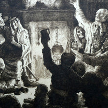 Load image into Gallery viewer, Etching by Robert Bryden (1865 - 1939). Illustration to Burns &quot;The Jolly Beggars&quot; (1895)
