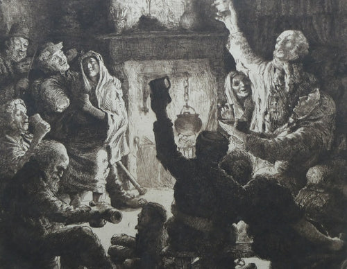 Etching by Robert Bryden (1865 - 1939). Illustration to Burns 