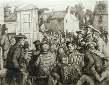 Load image into Gallery viewer, SCOTTISH ART. Rare Etching by Robert Bryden (1865 - 1939). Illustration to Burns &quot;The Holy Fair&quot; (1895)
