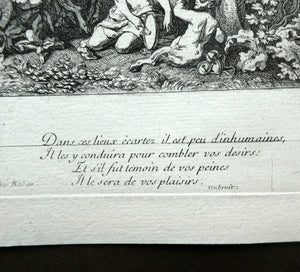 Original Antique Etching by Claude Gillot (1673 - 1722). The Feast of the Faun Media 1 of 15