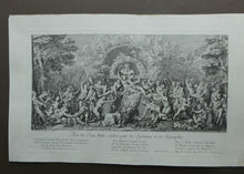 Load image into Gallery viewer, Original Antique FRENCH Etching by Claude Gillot (1673 - 1722). The Feast of the Pan
