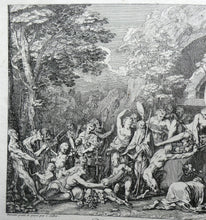 Load image into Gallery viewer, Original Antique FRENCH Etching by Claude Gillot (1673 - 1722). The Feast of the Pan
