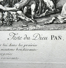 Load image into Gallery viewer, Original Antique FRENCH Etching by Claude Gillot (1673 - 1722). The Feast of the Pan
