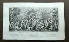 Load image into Gallery viewer, Original Antique FRENCH Etching by Claude Gillot (1673 - 1722). The Feast of the Pan
