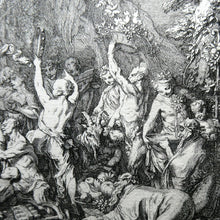 Load image into Gallery viewer, Original Antique FRENCH Etching by Claude Gillot (1673 - 1722). The Feast of the Bacchus
