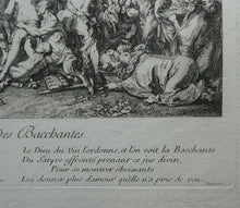 Load image into Gallery viewer, Original Antique FRENCH Etching by Claude Gillot (1673 - 1722). The Feast of the Bacchus
