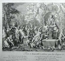 Load image into Gallery viewer, Original Antique FRENCH Etching by Claude Gillot (1673 - 1722). The Feast of the Bacchus
