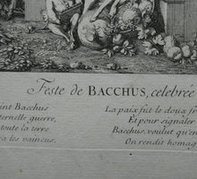 Load image into Gallery viewer, Original Antique FRENCH Etching by Claude Gillot (1673 - 1722). The Feast of the Bacchus
