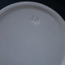 Load image into Gallery viewer, PAIR: Two Vintage Grimwades Style White Hooped Household Jars or Canisters LENTILS &amp; PEAS (black letters)
