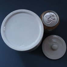 Load image into Gallery viewer, Vintage Grimwades Style White Hooped Household Jar or Canister. LENTILS (black letters)
