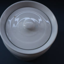 Load image into Gallery viewer, Vintage Grimwades Style White Hooped Household Jar or Canister. LENTILS (black letters)
