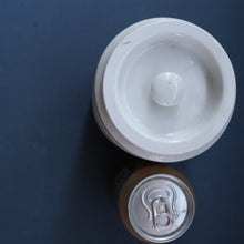 Load image into Gallery viewer, Early 20th Century Antique Grimwades White Hooped Household Jar or Canister. SAGO (in green letters)
