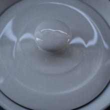 Load image into Gallery viewer, Vintage Grimwades Style White Hooped Household Jar or Canister. BARLEY (black letters)
