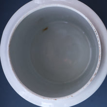 Load image into Gallery viewer, Early 20th Century Antique Grimwades White Hooped Household Jar or Canister. RICE (in green letters)
