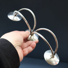 Load image into Gallery viewer, Stylish 1960s Vintage Danish Modernist Silver Plate Candle Holder. Designed by A.P. Berg

