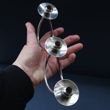 Load image into Gallery viewer, Stylish 1960s Vintage Danish Modernist Silver Plate Candle Holder. Designed by A.P. Berg
