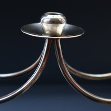 Load image into Gallery viewer, Stylish 1960s Vintage Danish Modernist Silver Plate Candle Holder. Designed by A.P. Berg

