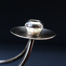 Load image into Gallery viewer, Stylish 1960s Vintage Danish Modernist Silver Plate Candle Holder. Designed by A.P. Berg
