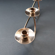 Load image into Gallery viewer, Stylish 1960s Vintage Danish Modernist Silver Plate Candle Holder. Designed by A.P. Berg
