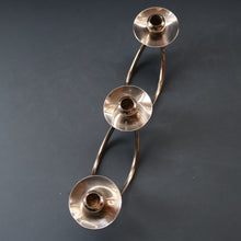 Load image into Gallery viewer, Stylish 1960s Vintage Danish Modernist Silver Plate Candle Holder. Designed by A.P. Berg
