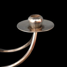 Load image into Gallery viewer, Stylish 1960s Vintage Danish Modernist Silver Plate Candle Holder. Designed by A.P. Berg

