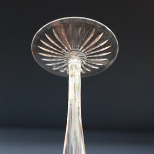 THREE GLASSES: Vintage Edinburgh Crystal Smaller WHITE WINE Glasses. SYMPHONY PATTERN. 7 1/8 inches (CODE F)