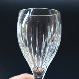 Set of Six: Vintage Edinburgh Crystal WHITE WINE Glasses. SYMPHONY PATTERN. 8 1/2 inches (CODE E)