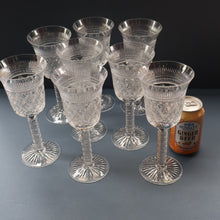 Load image into Gallery viewer, PAIR Vintage Edinburgh Crystal LARGE Red Wine Goblets. Fabulous KING JAMES Pattern. 8 1/2 inches (Code B)
