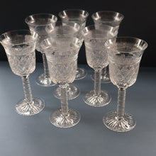 Load image into Gallery viewer, PAIR Vintage Edinburgh Crystal LARGE Red Wine Goblets. Fabulous KING JAMES Pattern. 8 1/2 inches (Code B)
