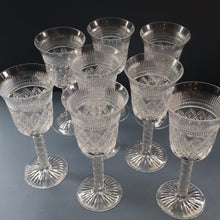 Load image into Gallery viewer, PAIR Vintage Edinburgh Crystal LARGE Red Wine Goblets. Fabulous KING JAMES Pattern. 8 1/2 inches (Code B)
