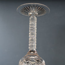 Load image into Gallery viewer, PAIR Vintage Edinburgh Crystal LARGE Red Wine Goblets. Fabulous KING JAMES Pattern. 8 1/2 inches (Code B)

