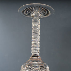 PAIR Vintage Edinburgh Crystal LARGE Red Wine Goblets. Fabulous KING JAMES Pattern. 8 1/2 inches (Code B)