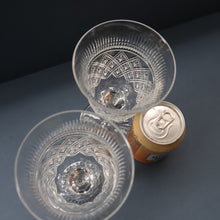 Load image into Gallery viewer, PAIR Vintage Edinburgh Crystal LARGE Red Wine Goblets. Fabulous KING JAMES Pattern. 8 1/2 inches (Code B)
