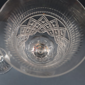 PAIR Vintage Edinburgh Crystal LARGE Water Goblets.  Fabulous KING JAMES Pattern. 9 inches (Code A)